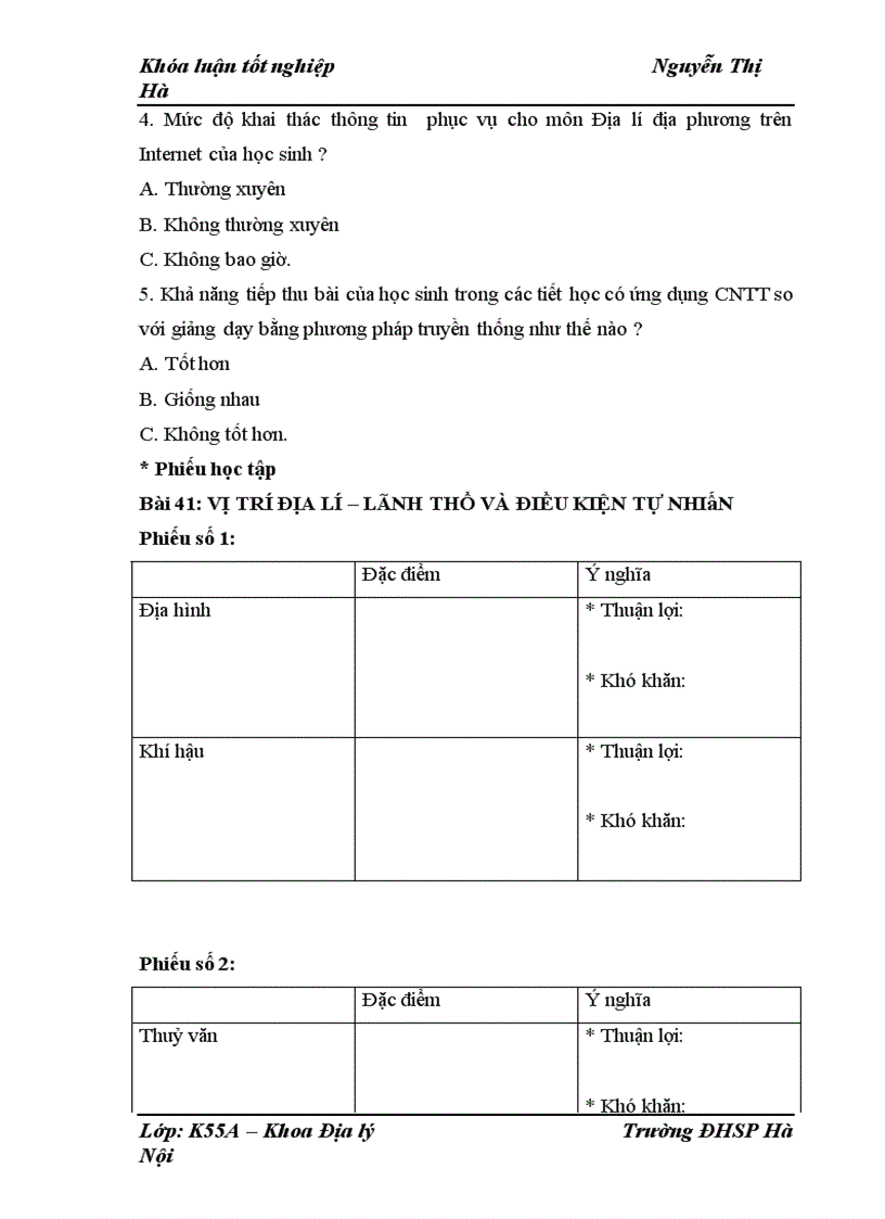 image for page Ứng dụng công nghệ thông tin trong dạy học Địa lí địa phương tỉnh Hải Dương
