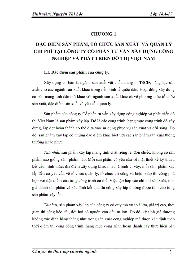 image for page Hoàn thiện kế toán chi phí sản xuất và tính giá thành sản phẩm xây lắp tại công ty Cổ phần tư vấn xây dựng công nghiệp và phát triển đô thị Việt Nam