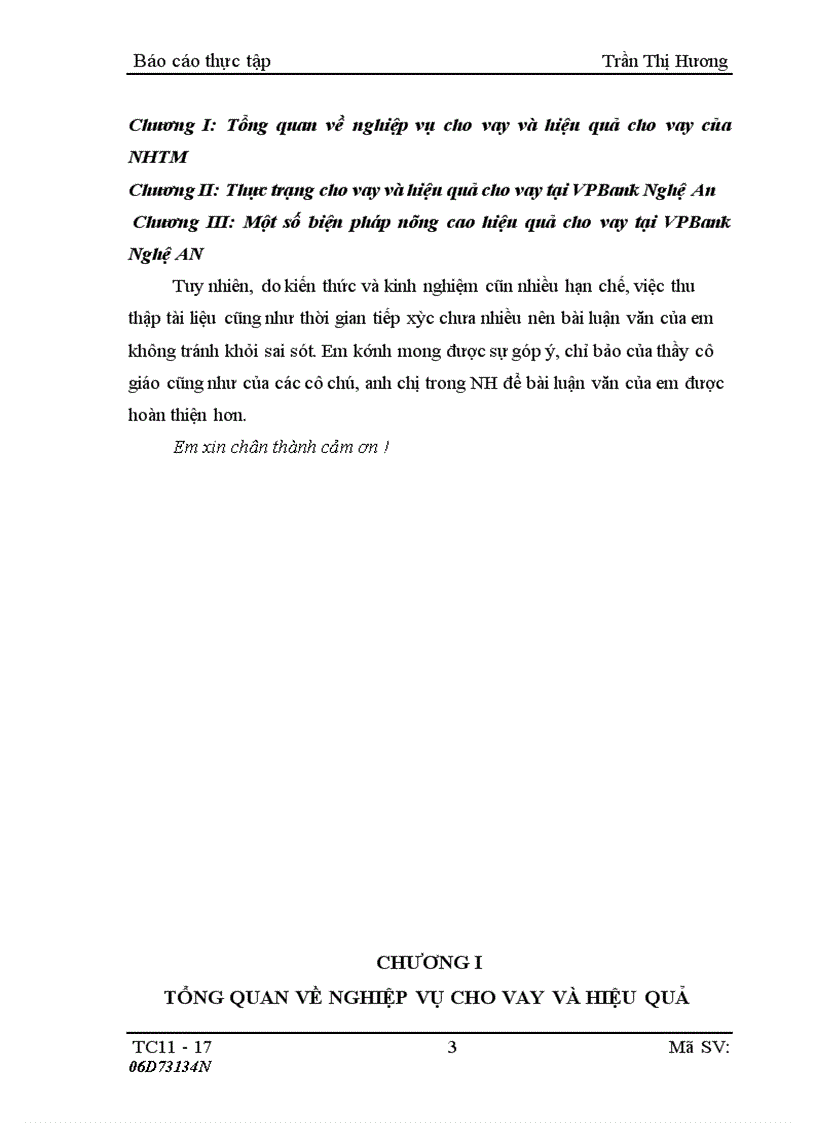 image for page Một số giải pháp nhằm nâng cao hiệu quả cho vay tại NH VPBank Nghệ An