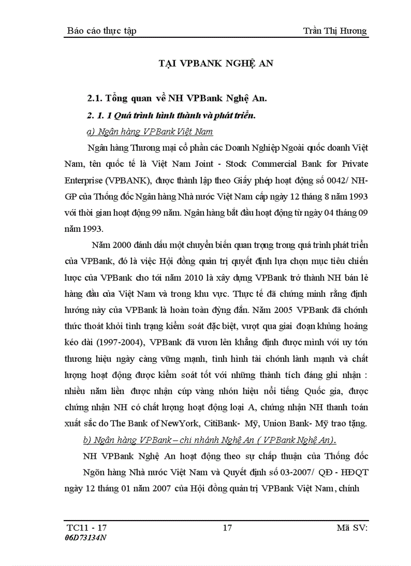 image for page Một số giải pháp nhằm nâng cao hiệu quả cho vay tại NH VPBank Nghệ An