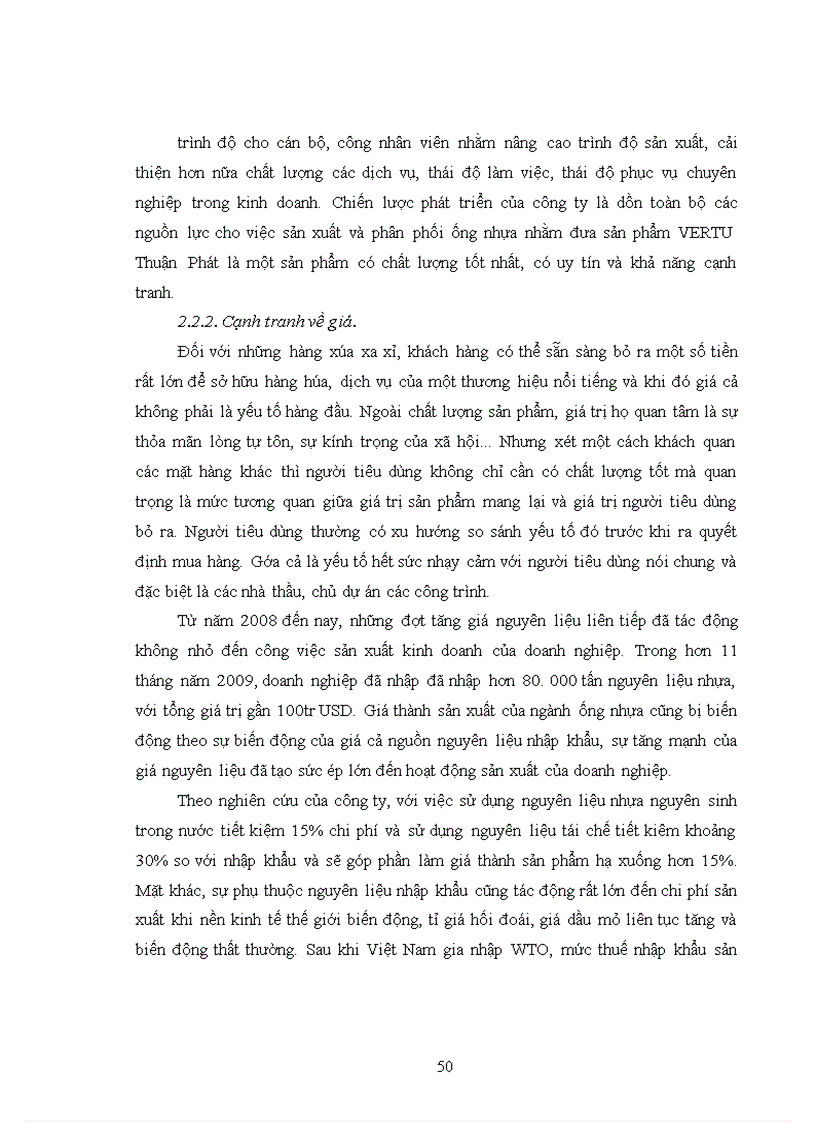image for page Giải pháp nâng cao khả năng cạnh tranh của sản phẩm ống nhựa cao cấp VERTU của công ty cổ phần đầu tư xuất nhập khẩu Thuận