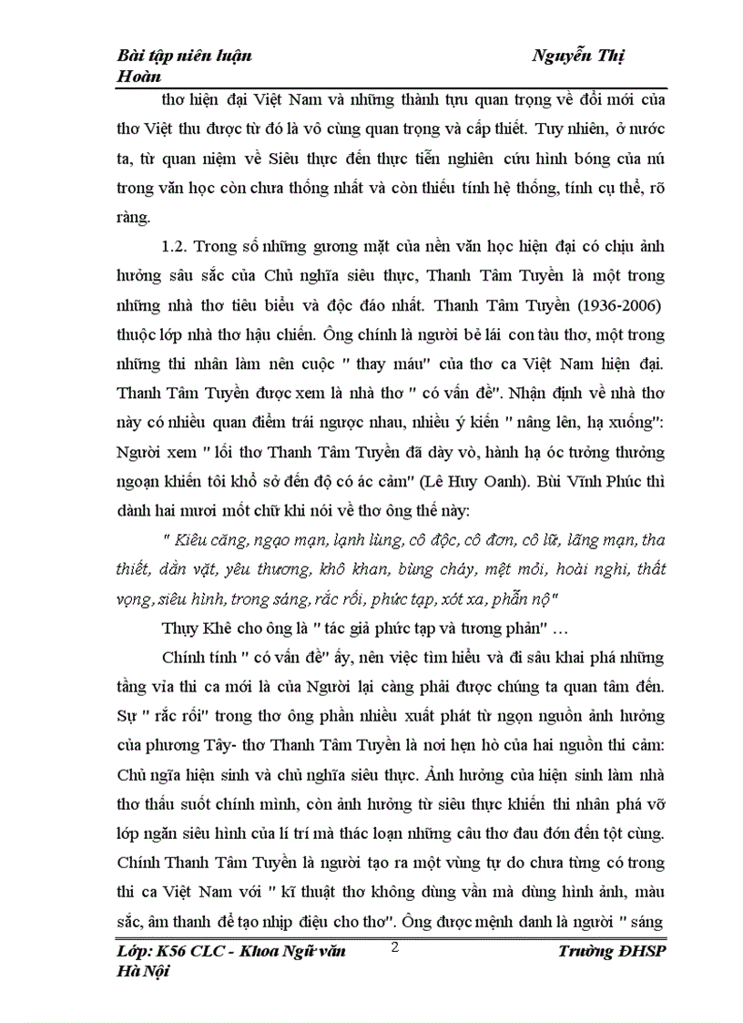 image for page Không gian siêu thực và cảm quan về thế giới trong thơ Thanh Tâm Tuyền