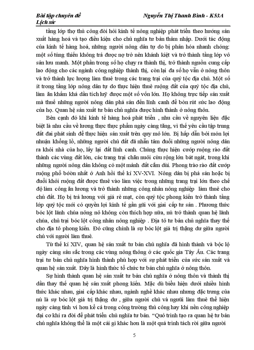 image for page Quá trình phát triển của lực lượng sản xuất Tây Âu thế kỉ XIV –XVIII