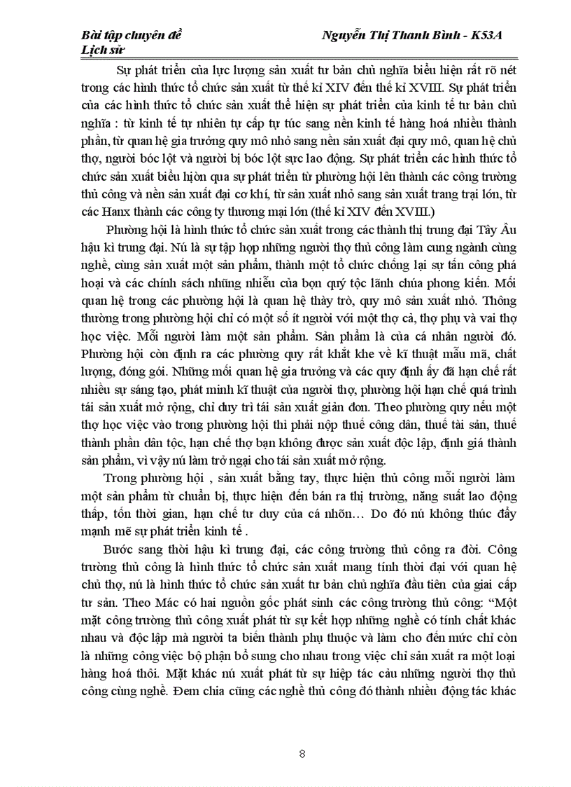 image for page Quá trình phát triển của lực lượng sản xuất Tây Âu thế kỉ XIV –XVIII