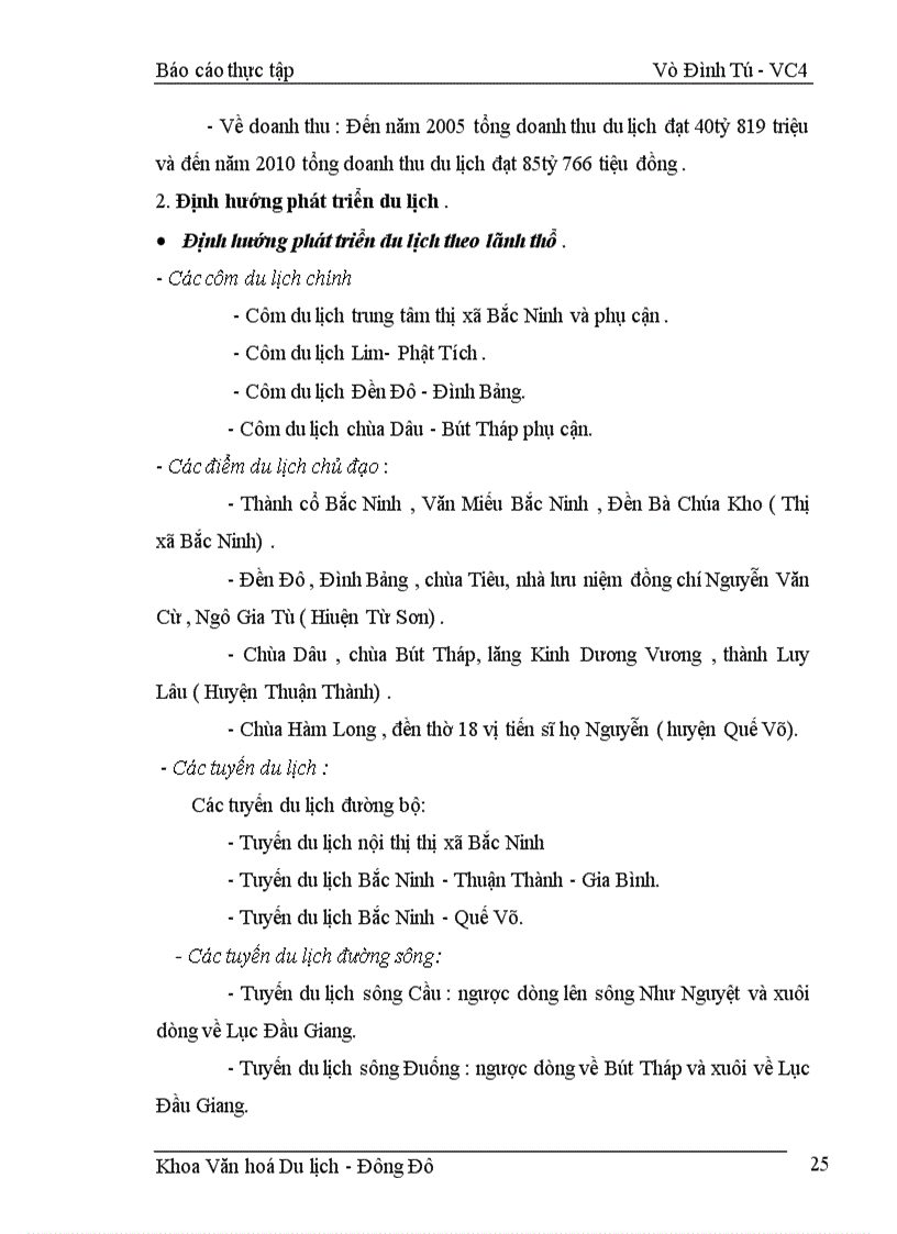 image for page Một số giải pháp nhằm nâng cao hiệu quả khai thác du lịch đới với các di tích lịch sử văn hoá của Bắc Ninh