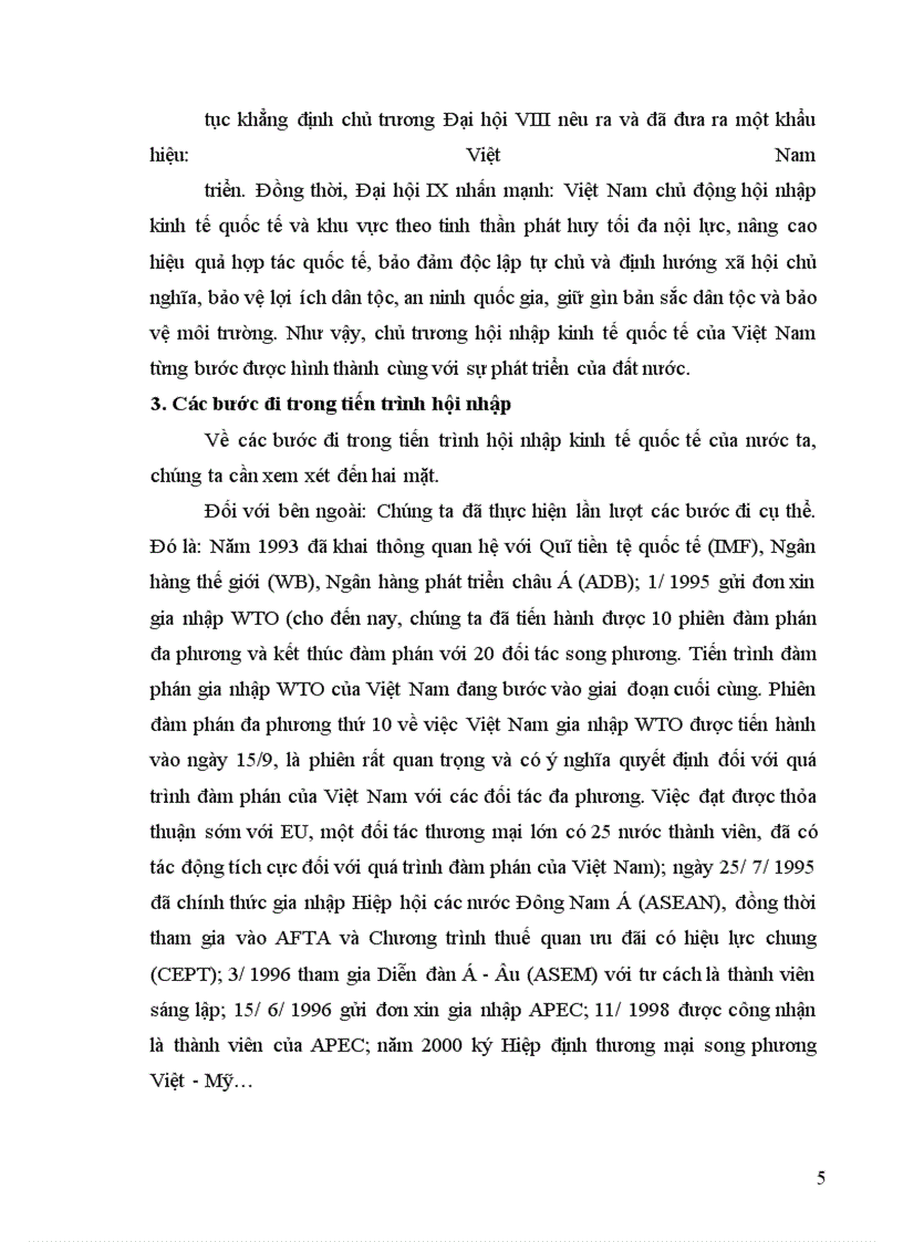 image for page Đánh giá khái quát những thành tựu đạt được của hội nhập KTQT của VN
