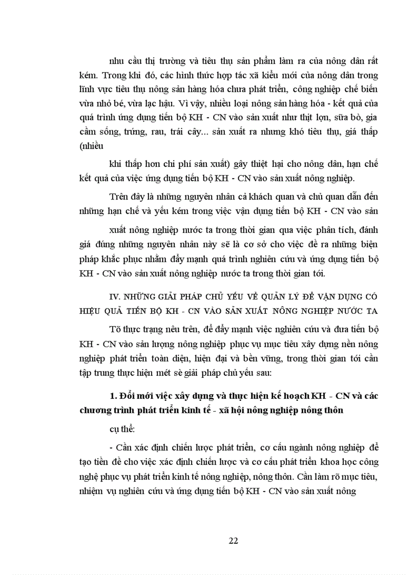 image for page Tiến bộ khoa học công nghệ với sự phát triển nông nghiệp ở nước ta, thực trạng và giải pháp