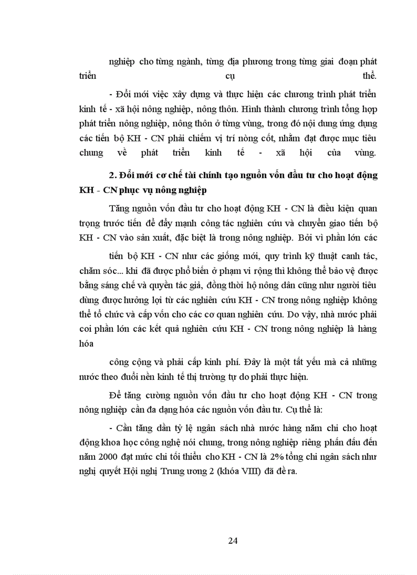image for page Tiến bộ khoa học công nghệ với sự phát triển nông nghiệp ở nước ta, thực trạng và giải pháp