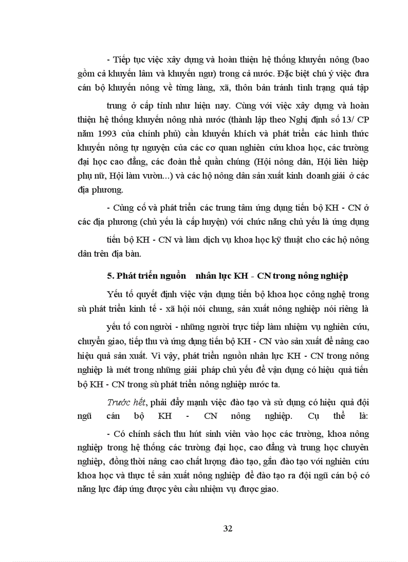 image for page Tiến bộ khoa học công nghệ với sự phát triển nông nghiệp ở nước ta, thực trạng và giải pháp