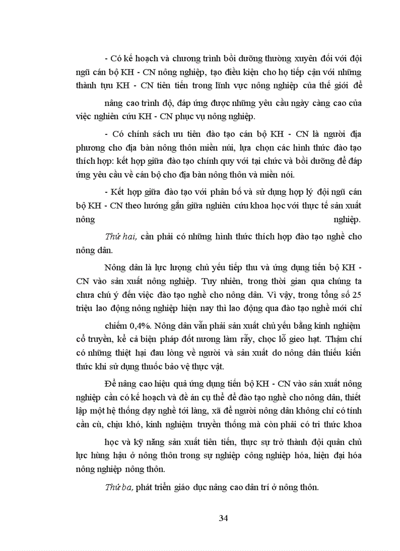 image for page Tiến bộ khoa học công nghệ với sự phát triển nông nghiệp ở nước ta, thực trạng và giải pháp
