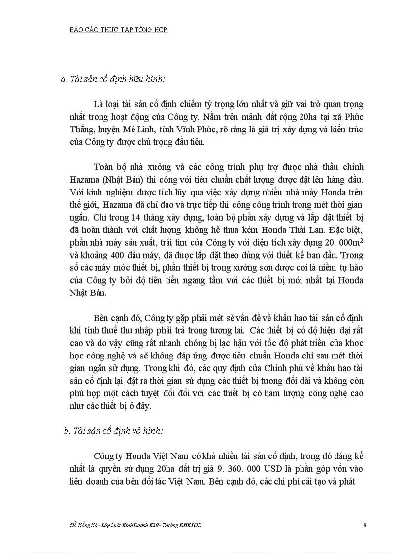 image for page Sự hình thành, phát triển, những đặc điểm, những khó khăn và thuận lợi của tình hình sản xuất kinh doanh của công ty liên doanh Honda Việt Nam