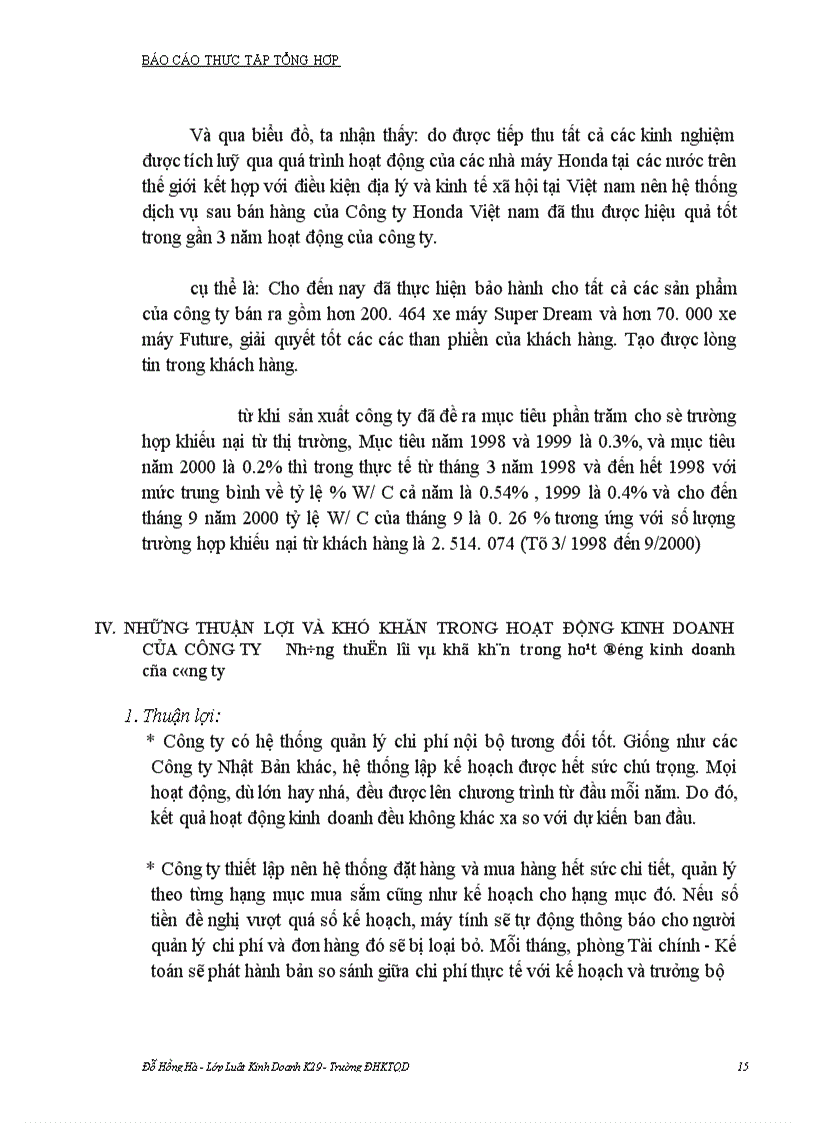 image for page Sự hình thành, phát triển, những đặc điểm, những khó khăn và thuận lợi của tình hình sản xuất kinh doanh của công ty liên doanh Honda Việt Nam