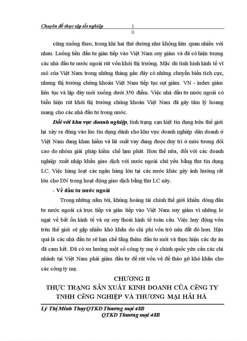 image for page Một số biện pháp khôi phục và phát triển thị trường sau khủng hoảng kinh tế toàn cầu 2008-2009 của công ty TNHH Công Nghiệp & Thương Mại Hải Hà