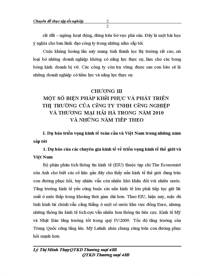 image for page Một số biện pháp khôi phục và phát triển thị trường sau khủng hoảng kinh tế toàn cầu 2008-2009 của công ty TNHH Công Nghiệp & Thương Mại Hải Hà