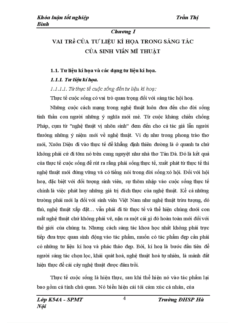 image for page Cách vận dụng tư liệu kí họa vào sáng tác của sinh viên