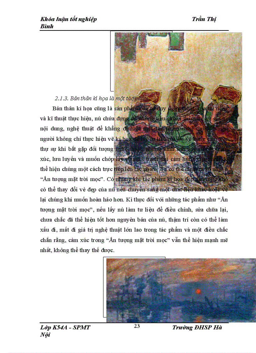 image for page Cách vận dụng tư liệu kí họa vào sáng tác của sinh viên