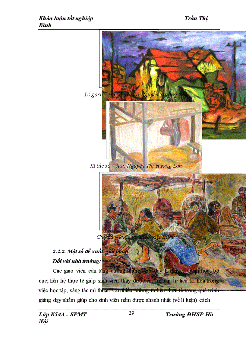 image for page Cách vận dụng tư liệu kí họa vào sáng tác của sinh viên