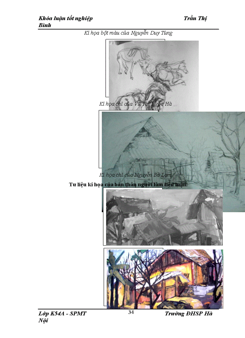 image for page Cách vận dụng tư liệu kí họa vào sáng tác của sinh viên