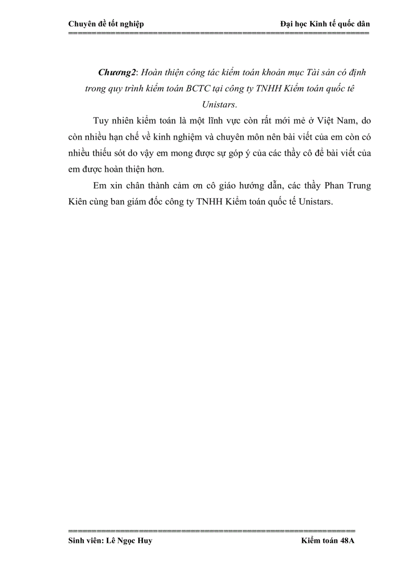 image for page Hoàn thiện kiểm toán khoản mục Tài sản cố định trong kiểm toán báo cáo tài chính tại công ty TNHH Kiểm toán quốc tế Unistars