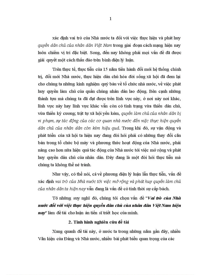 image for page Vai trò của Nhà nước đối với việc thực hiện quyền dân chủ của nhân dân Việt Nam hiện nay