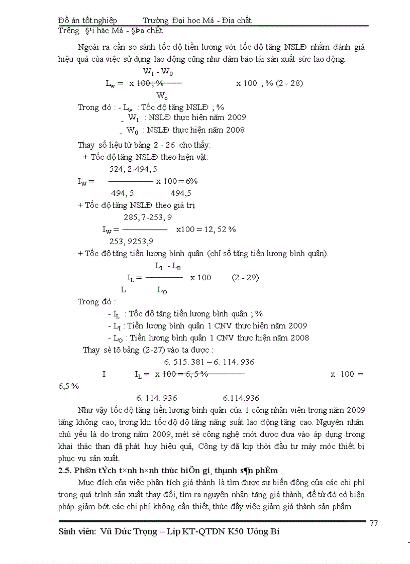 image for page Lập kế hoạch lao động tiền lương năm 2010 - Công ty cổ phần than Vàng Danh- TKV