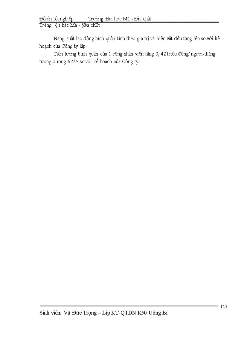 image for page Lập kế hoạch lao động tiền lương năm 2010 - Công ty cổ phần than Vàng Danh- TKV