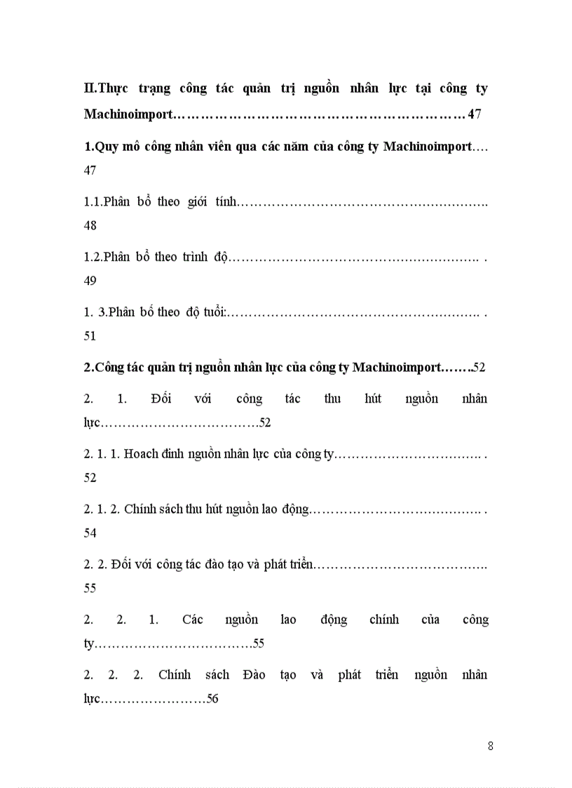 image for page Thực trạng công tác quản trị nguồn nhân lực tại công ty Machinoimpor