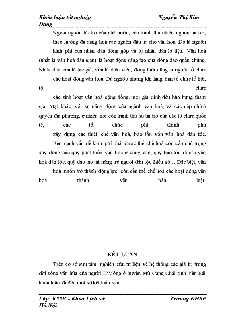 image for page Sự biến đổi trong đời sống văn hoá tinh thần của người H'Mông ở huyện Mù Cang Chải và những vấn đề đặt ra
