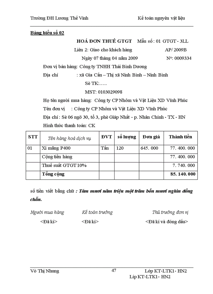 image for page Kế toán nguyên vật liệu tại công ty CP Nhôm và Vật Liệu XD Vĩnh Phúc