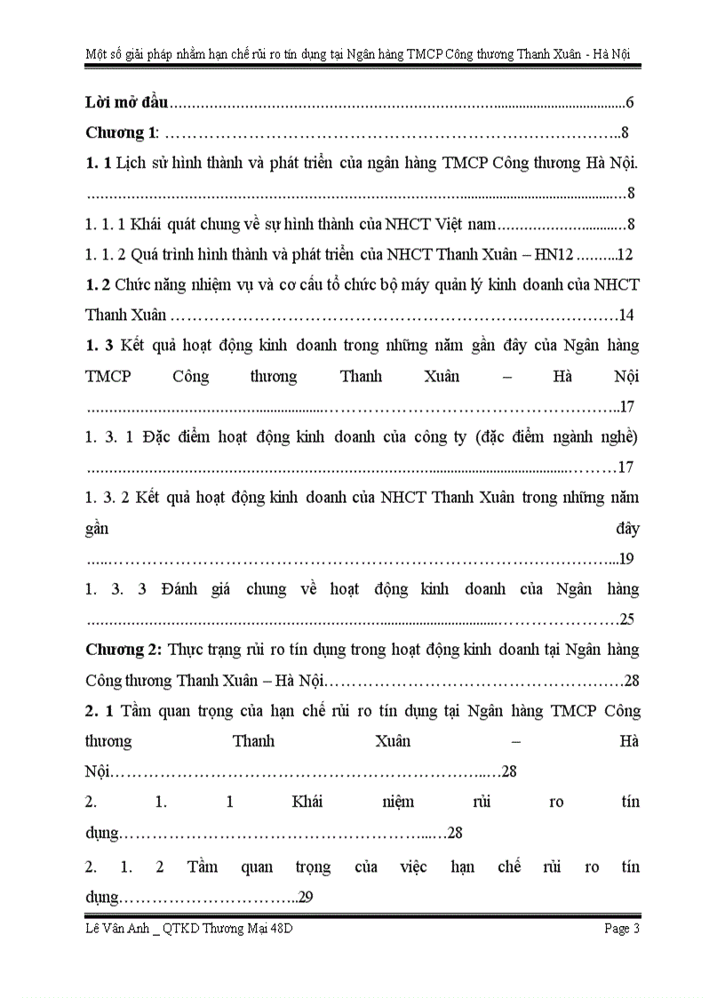 image for page Một số giải pháp nhằm hạn chế rủi ro tín dụng tại Ngân hàng TMCP Công thương Thanh Xuân – Hà Nội