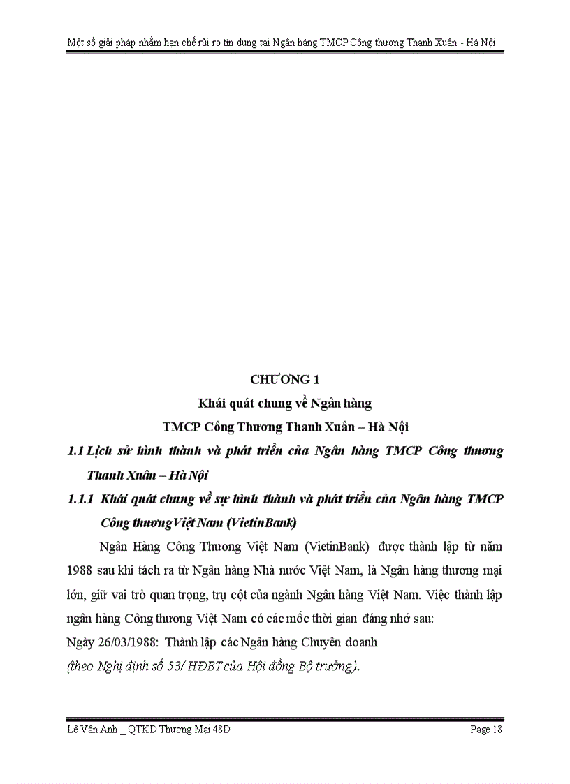 image for page Một số giải pháp nhằm hạn chế rủi ro tín dụng tại Ngân hàng TMCP Công thương Thanh Xuân – Hà Nội