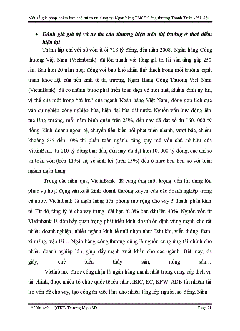 image for page Một số giải pháp nhằm hạn chế rủi ro tín dụng tại Ngân hàng TMCP Công thương Thanh Xuân – Hà Nội