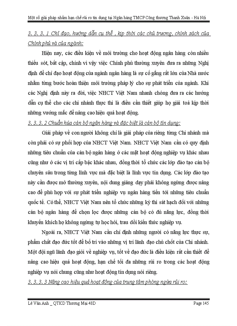 image for page Một số giải pháp nhằm hạn chế rủi ro tín dụng tại Ngân hàng TMCP Công thương Thanh Xuân – Hà Nội