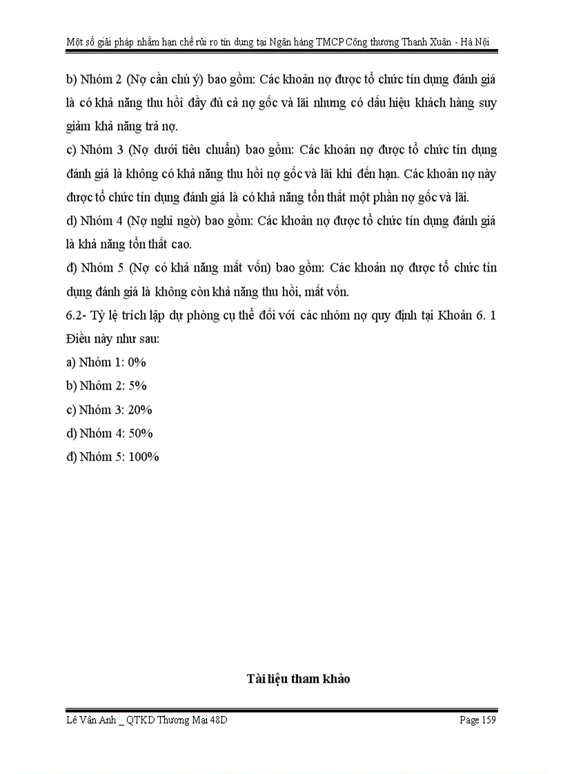 image for page Một số giải pháp nhằm hạn chế rủi ro tín dụng tại Ngân hàng TMCP Công thương Thanh Xuân – Hà Nội