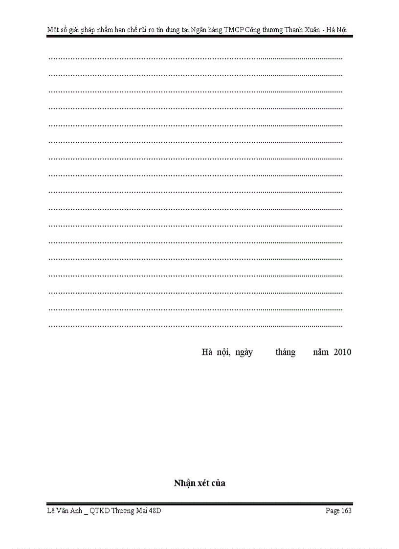 image for page Một số giải pháp nhằm hạn chế rủi ro tín dụng tại Ngân hàng TMCP Công thương Thanh Xuân – Hà Nội