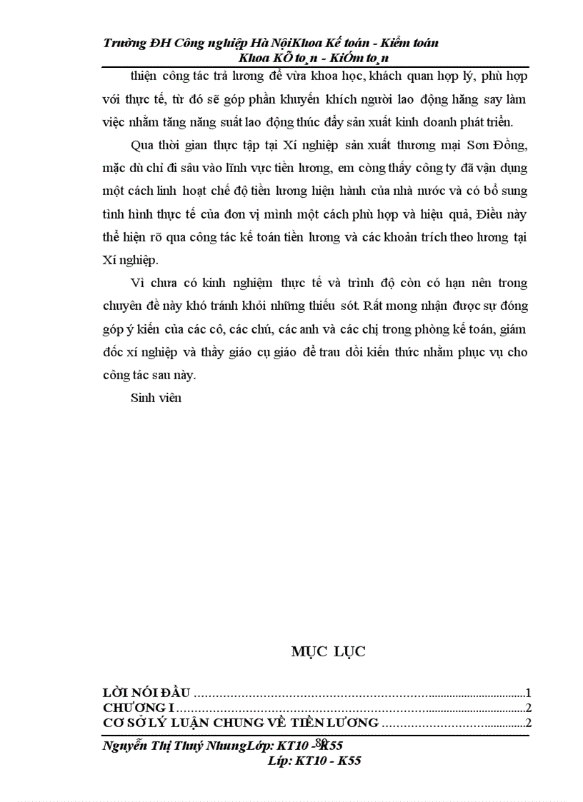 image for page Hạch toán tiền lương và các khoản trích theo lương tại Xí nghiệp sản xuất thương mại – Sơn Đồng