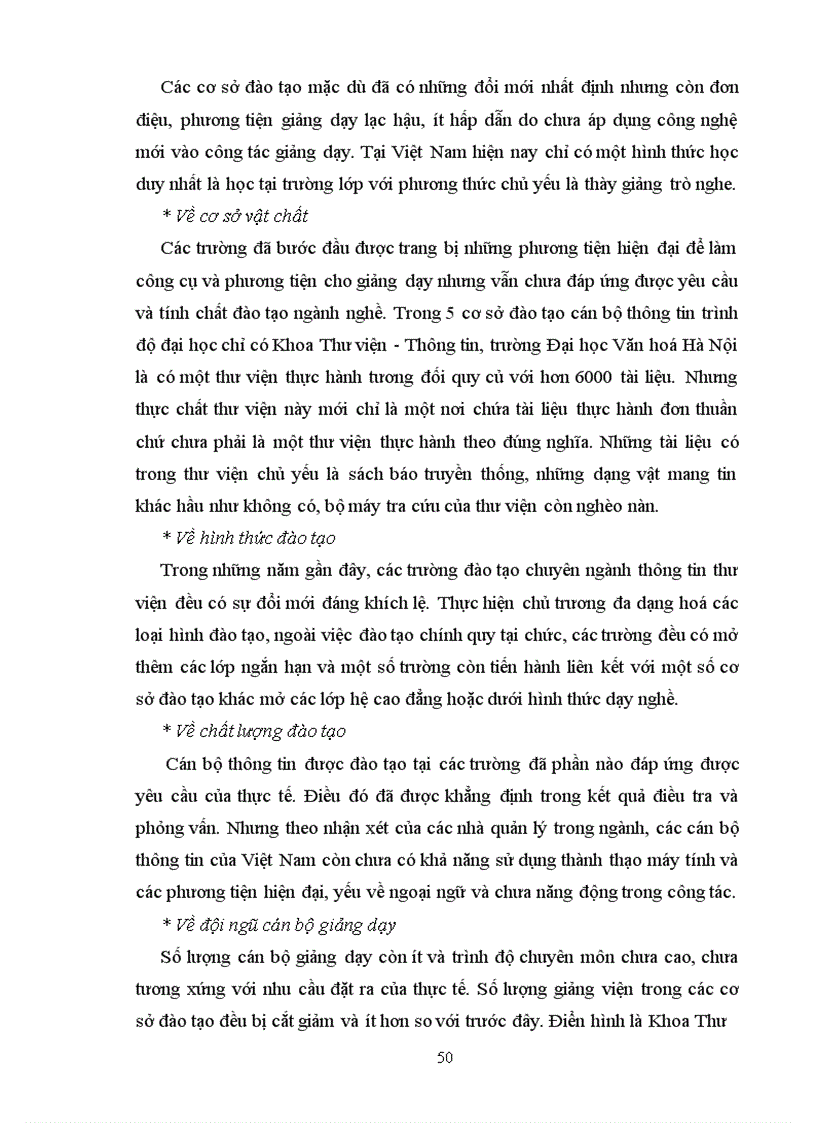 image for page Mô hình và và giải pháp đào tạo cán bộ thông tin- thư viện ở Việt Nam trong điều kiện xã hội thông tin hiện đại