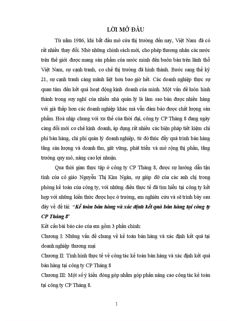 image for page Kế toán bán hàng và xác định kết quả bán hàng tại công ty CP Tháng 8