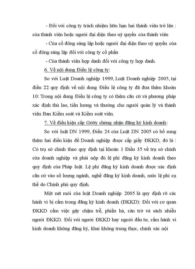 image for page Nhận xét về những sửa đổi bổ sung của Luật doanh nghiệp 2005