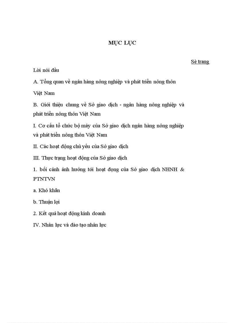 image for page Thực trạng hoạt động của Sở giao dịch NHNH&PTNTVN