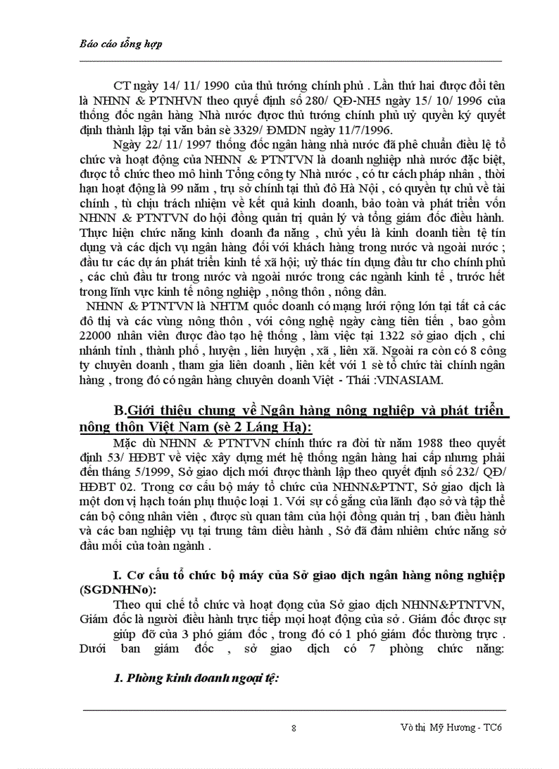 image for page Thực trạng hoạt động của Sở giao dịch NHNH&PTNTVN