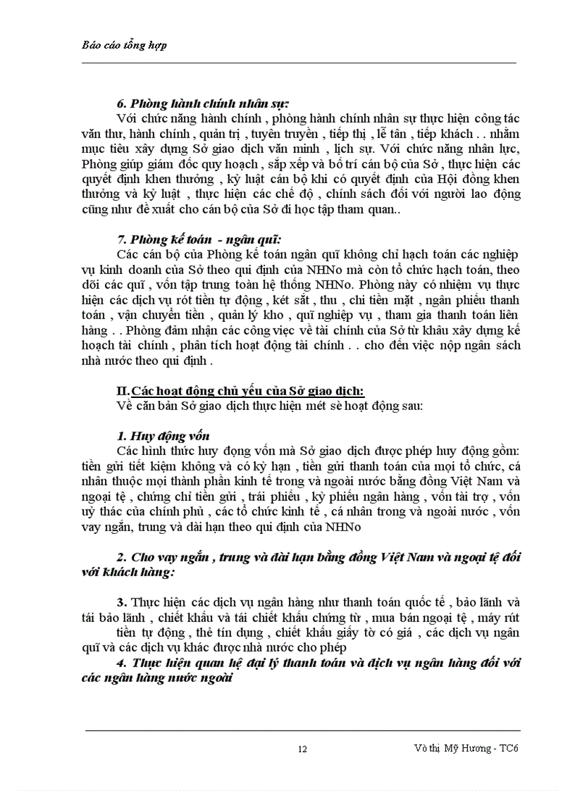 image for page Thực trạng hoạt động của Sở giao dịch NHNH&PTNTVN