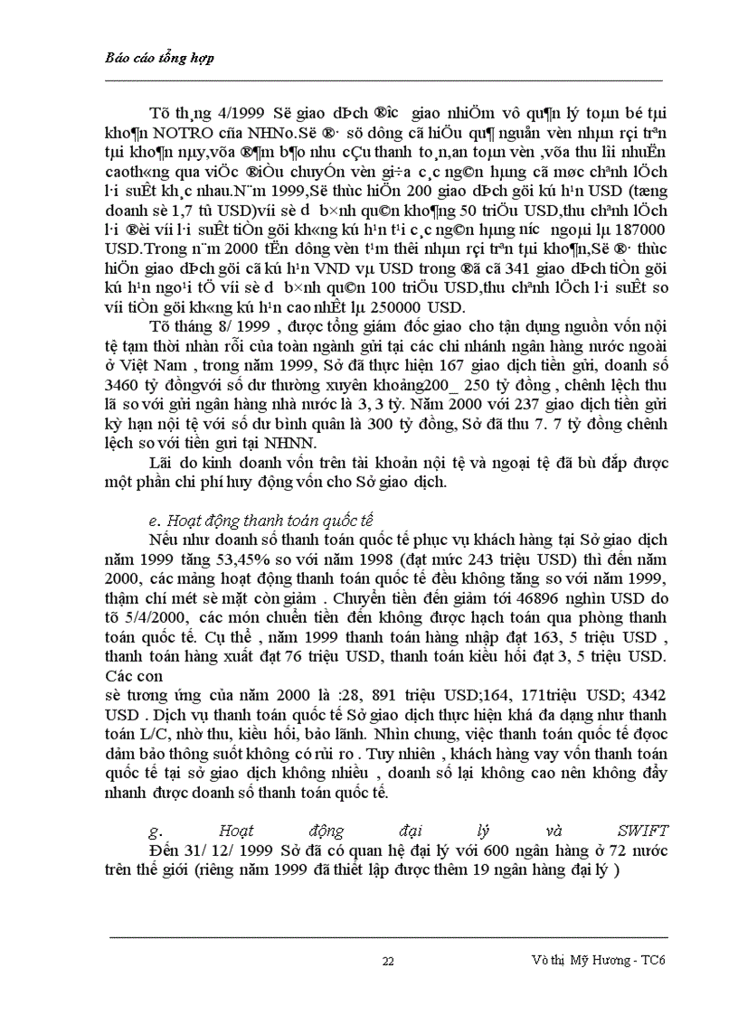 image for page Thực trạng hoạt động của Sở giao dịch NHNH&PTNTVN