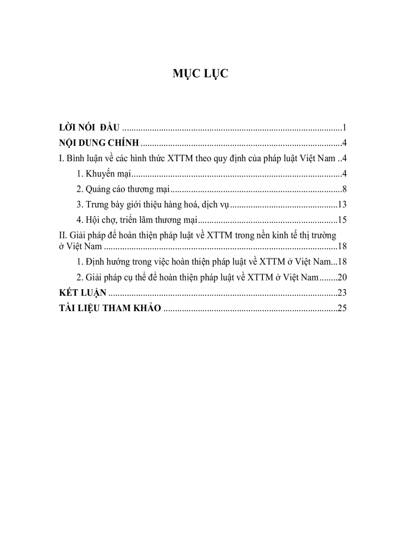 image for page Bình luận về các hình thức XTTM theo quy định của pháp luật Việt Nam