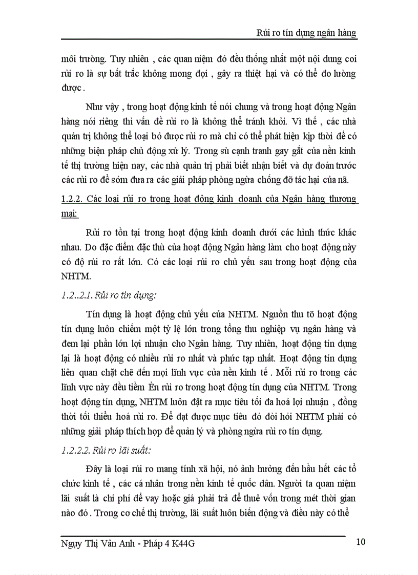 image for page Rủi ro tín dụng Ngân hàng