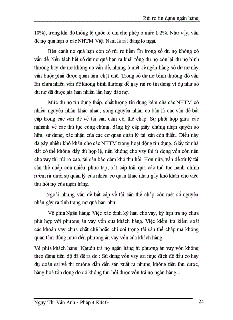 image for page Rủi ro tín dụng Ngân hàng