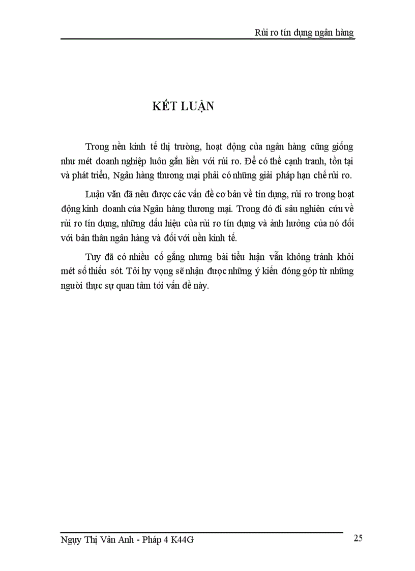 image for page Rủi ro tín dụng Ngân hàng