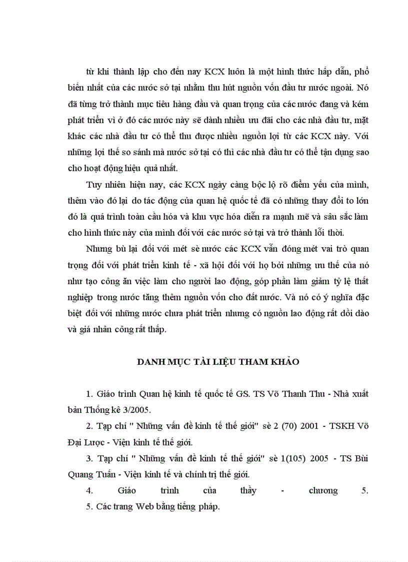 image for page Tình hình các KCX trên thế giới