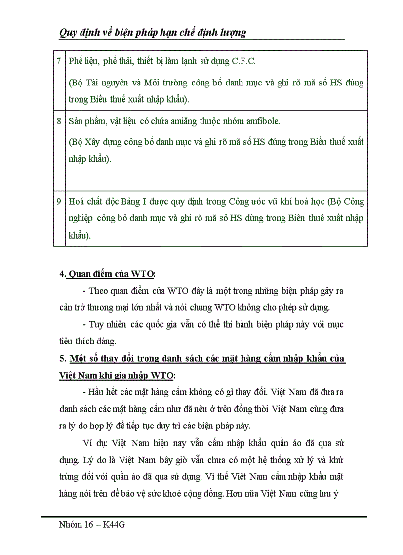 image for page Các quy định của WTO và Việt Nam về việc áp dụng các biện pháp hạn chế định lượng