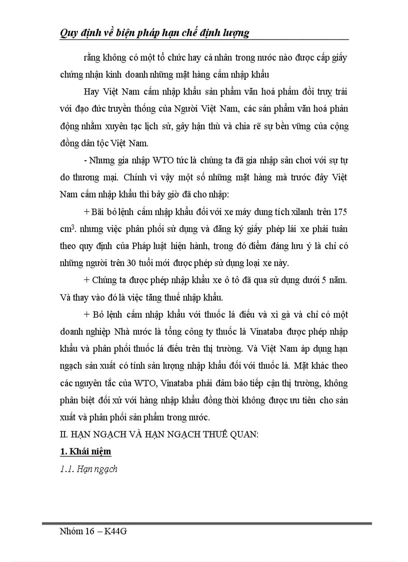 image for page Các quy định của WTO và Việt Nam về việc áp dụng các biện pháp hạn chế định lượng